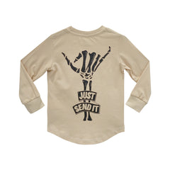 JUST SEND IT BOYS LONG SLEEVE BEIGE